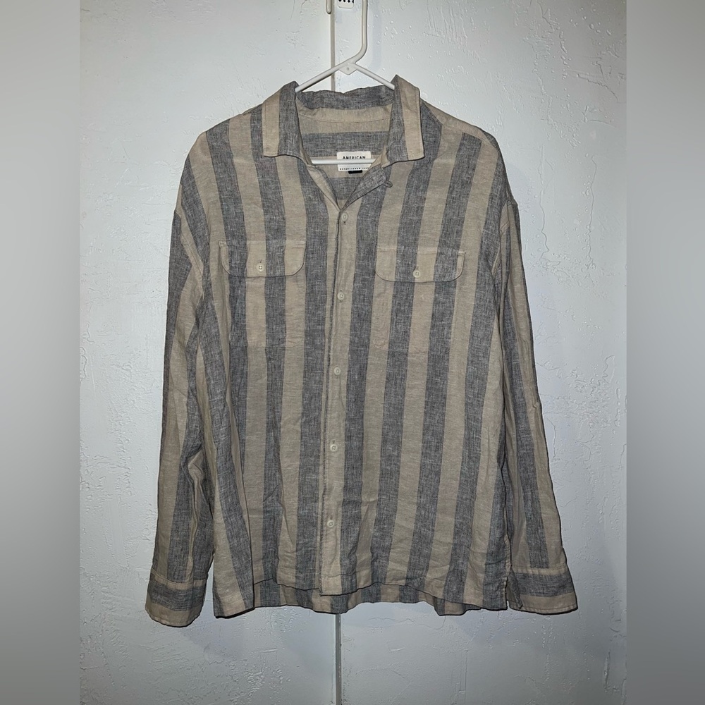 AE Linen Blend Mechanic Shirt - Picture 2 of 10